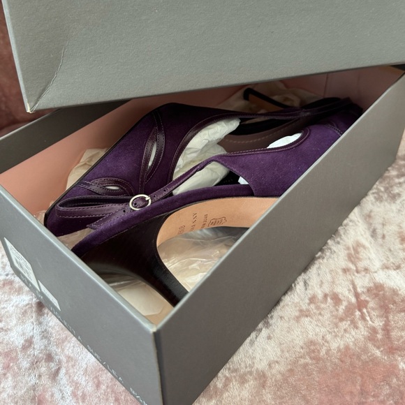 🍁Ann Taylor Violet Suede Sling-backs - Picture 9 of 10